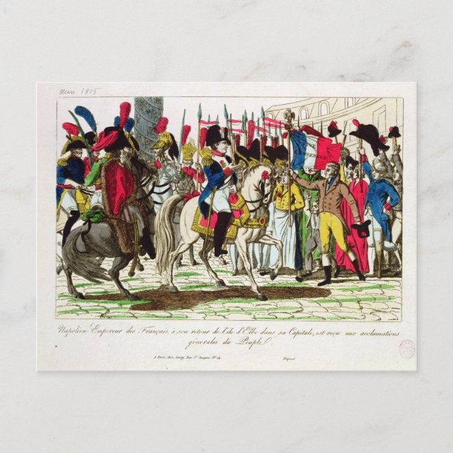 Parisfolket som intog Napoleon Vykort (Framsida)