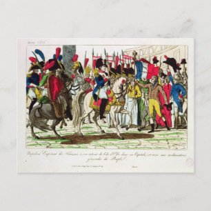 Parisfolket som intog Napoleon Vykort