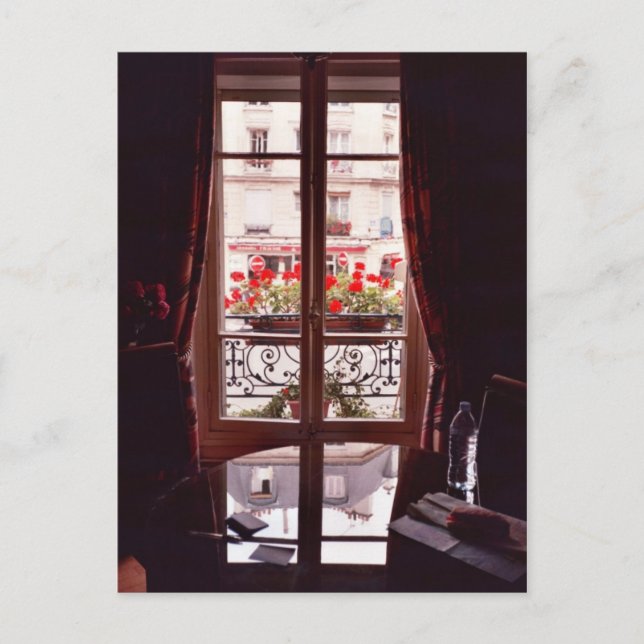 Parisfönstervy Vykort (Framsida)