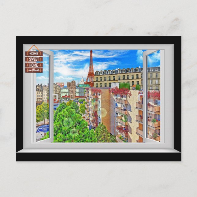 Parisfönstret Vykort (Framsida)