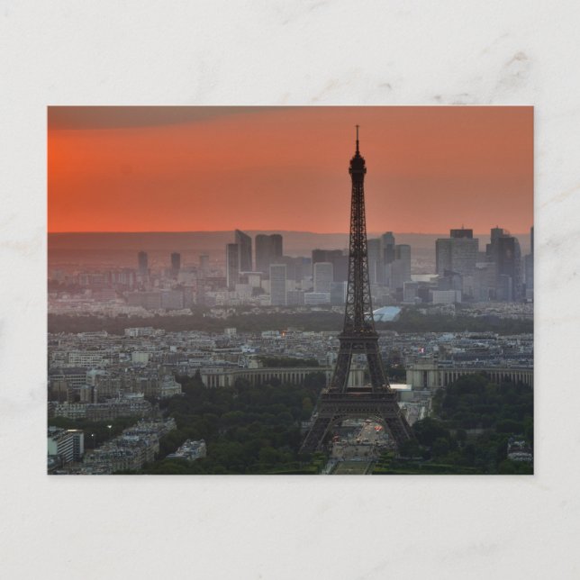 Parisfotografi av Eiffel Torn Vykort (Framsida)