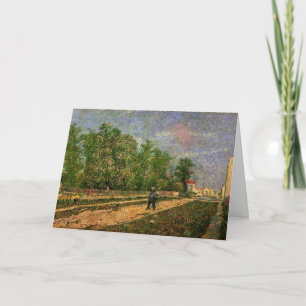 Parisgata med bonde av Vincent van Gogh Kort