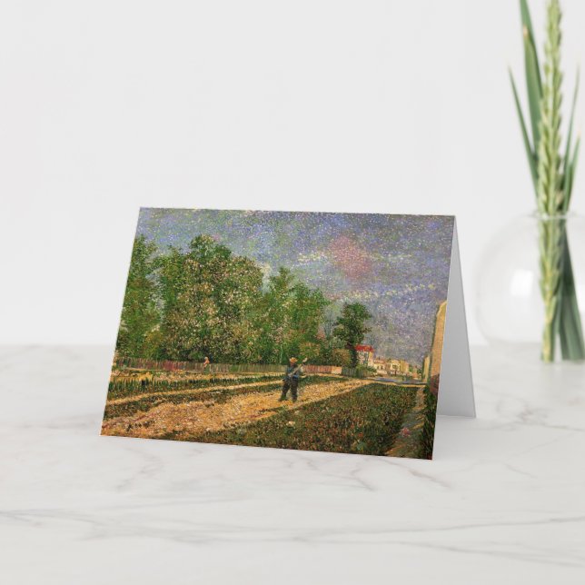 Parisgata med bonde av Vincent van Gogh Kort (Framsida)