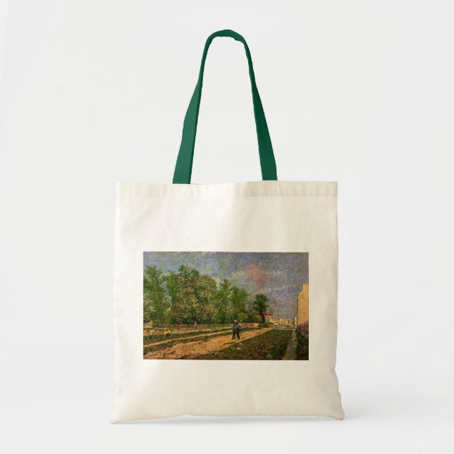 Parisgatan med bonde av Vincent van Gogh Tygkasse (Framsidan)