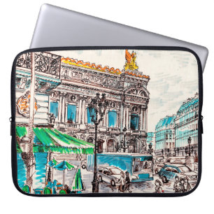 Parisgatuvy över teatern Wicked cafe pede Laptop Fodral