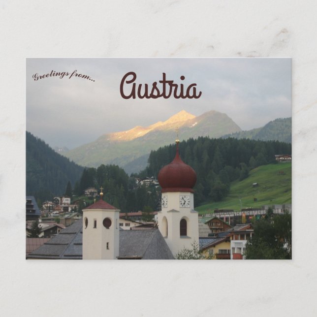 Parish Church of St. Anton am Arlberg Austria Vykort (Framsida)