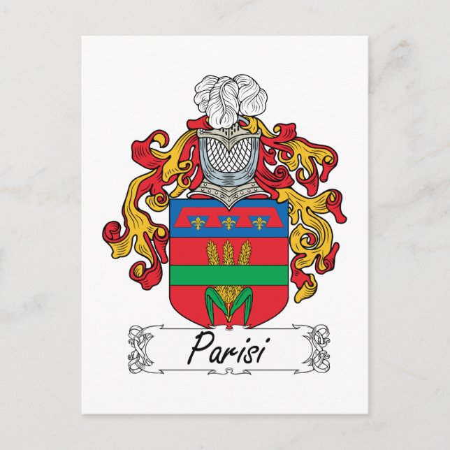 Parisi Family Crest Vykort (Framsida)
