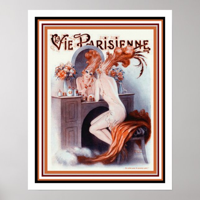 Parisian Art Deco "Showgirl" Poster 16 x 20 (Framsidan)