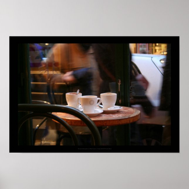 Parisian Atmosphere Coffee Guest eller Ghost Poste Poster (Framsidan)