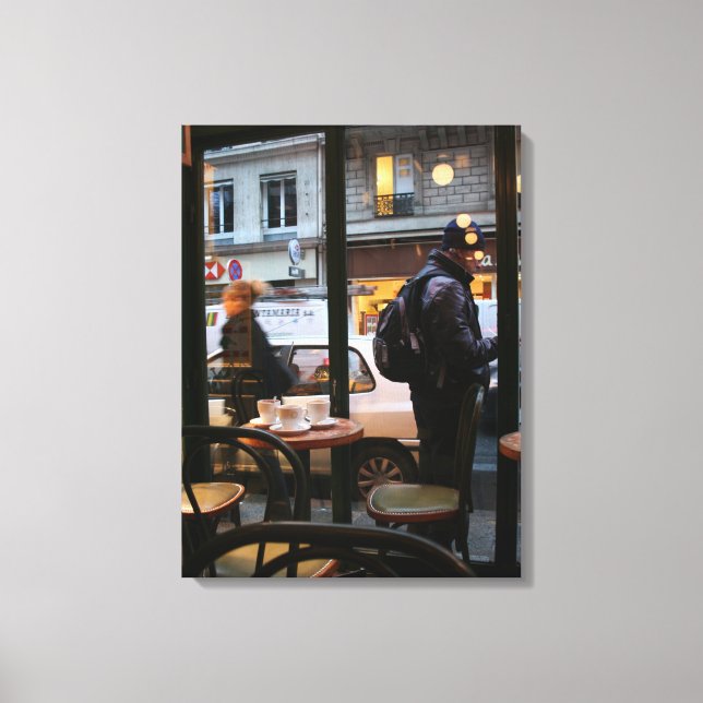 Parisian Atmosphere Rue Rambuteau Beaubourg Canvas (Framsida)