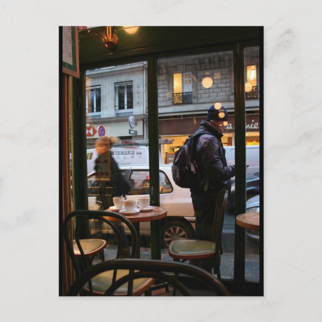 Parisian Atmosphere Rue Rambuteau nära Beaubourg Vykort (Framsida)