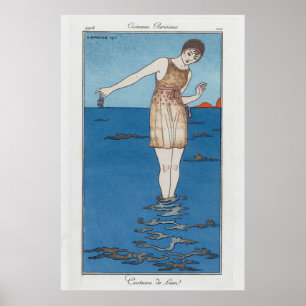 parisian baddräkt poster