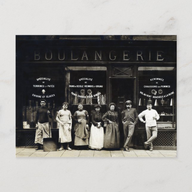 Parisian bageri 1900 vykort (Framsida)