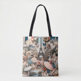 Parisian Ballet Charm Tote Bag Tygkasse