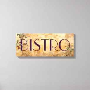 Parisian Bistro-tecken Canvastryck