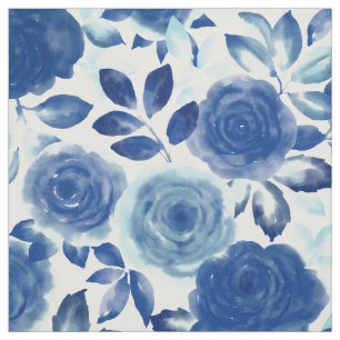 PARISIAN BLOOM Blue Rosor Tyg