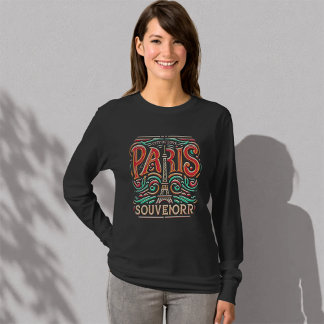 Parisian Bloom Kärlek Symphony Basic-Långärmad T Shirt