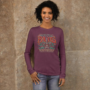 Parisian Bloom Kärlek Symphony långärmad T Shirt