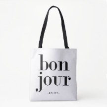 Parisian chic svartvita Bonjour