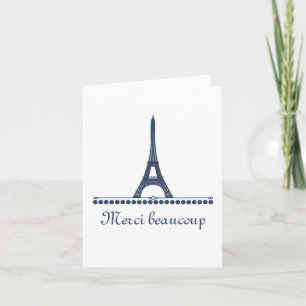 Parisian chic tackkort, blått tack kort