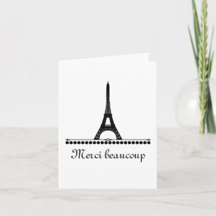 Parisian chic tackkort, svart tack kort