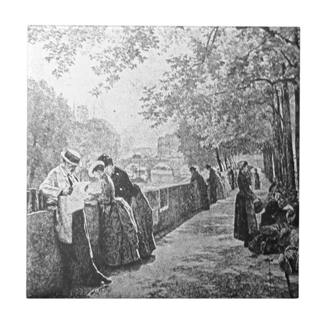 Parisian eftermiddag kakelplatta (Framsidan)