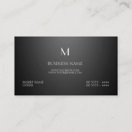 Parisian elegant- och Monogramsvart Visitkort