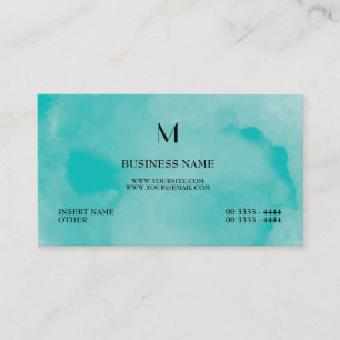 Parisian elegant- och Monogramvattenfärg Visitkort
