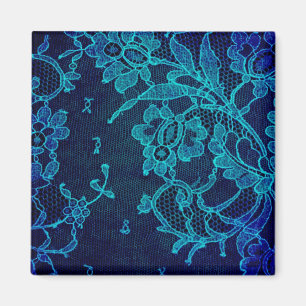 Parisian Feminine Victorian gotiic Blue Snöre Magnet