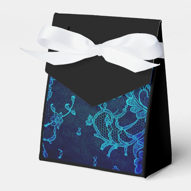 Parisian Feminine Victorian gotiic Blue Snöre Presentaskar (Framsidan Sidan)