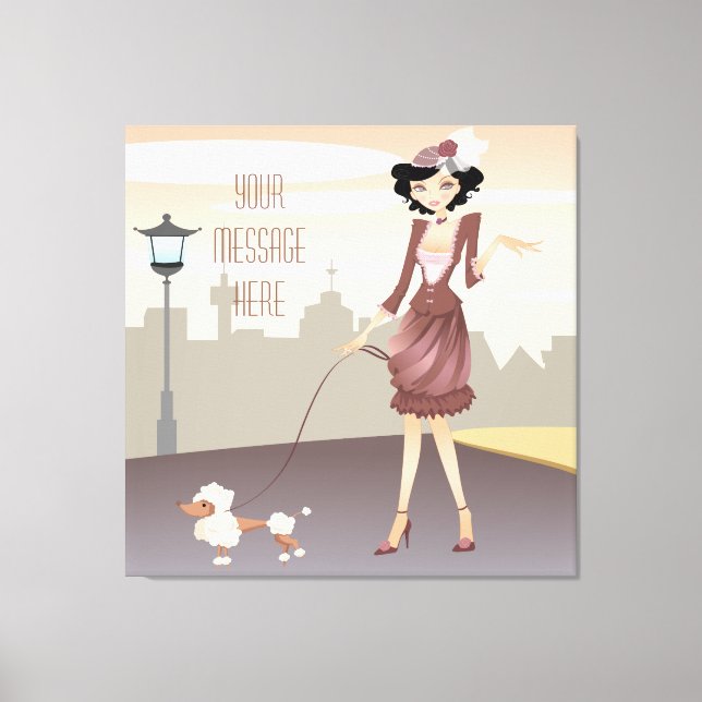 Parisian Girl Wrapped Canvas (Framsida)