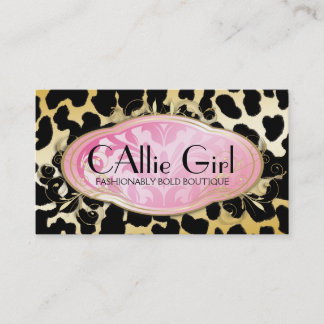 Parisian guld- Leopard för Bodacious Boutique 311 Visitkort