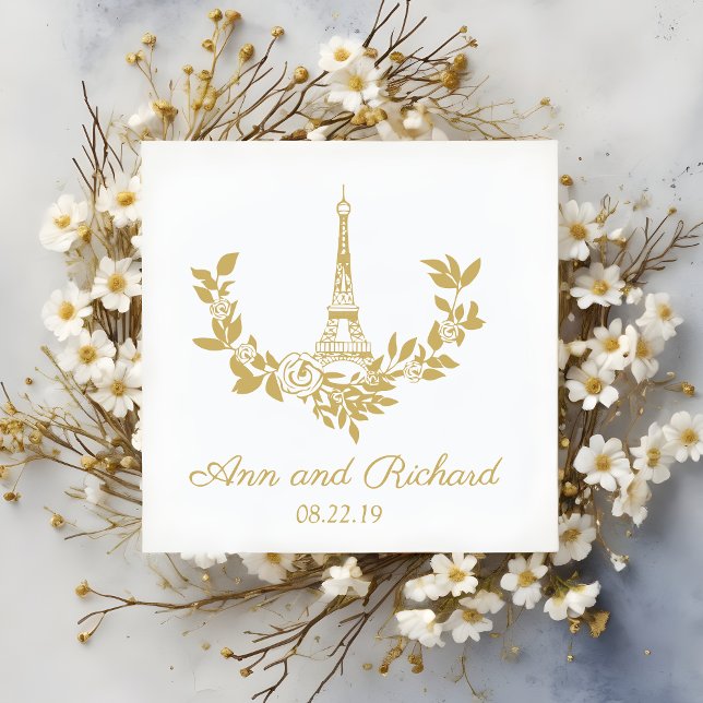 Parisian-inspired with a romantic flower wreath stämpel ( Parisian-inspired with a romantic flower wreath  Rubber Stamp.)