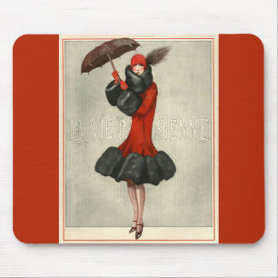 Parisian modeillustration Mousepads Musmatta