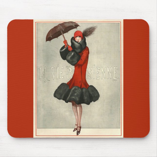 Parisian modeillustration Mousepads Musmatta (Framsidan)