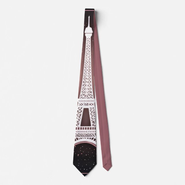Parisian Natt Silver Eiffeltorn Blush Rosa Chic Slips (Framsida)