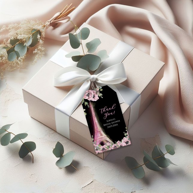 Parisian Oh La La Bröllopsfest Presentetikett (Skapare uppladdad)