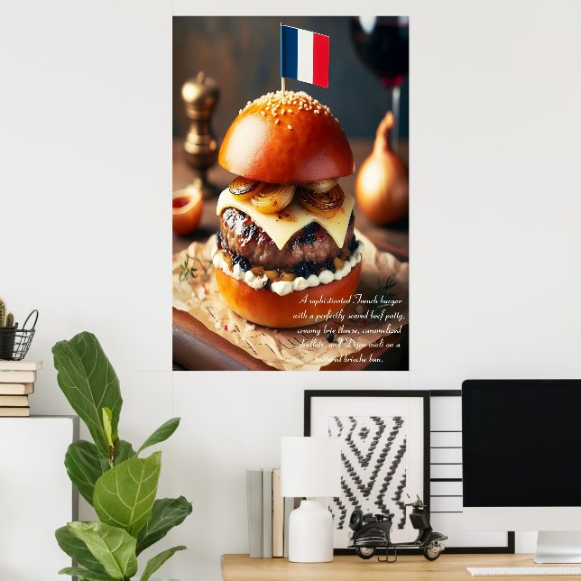 Parisian Patisserie Burger 24x36 Poster (Hemmakontoret)