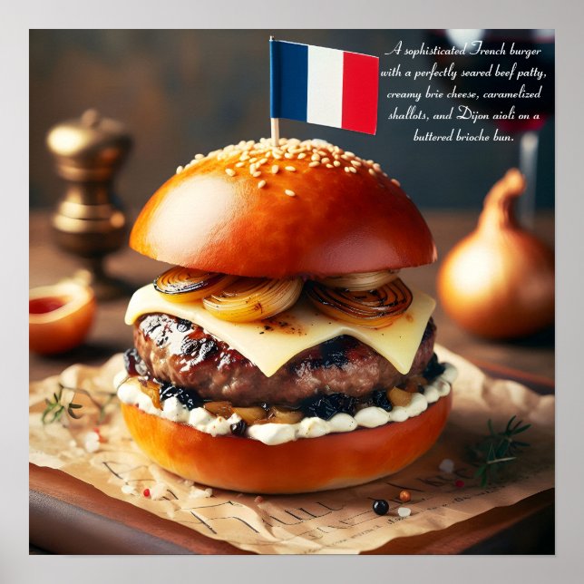 Parisian Patisserie Burger Poster (Framsidan)