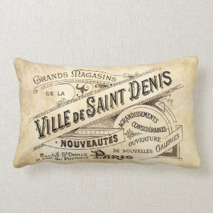 Parisian Sanktt advertizingvilla för vintage Lumbarkudde