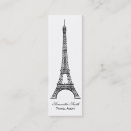 Parisian smala för resebyråman för temaEiffel torn Mini Visitkort
