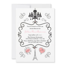 Parisian Thmet - Inbjudningskort för möhippan