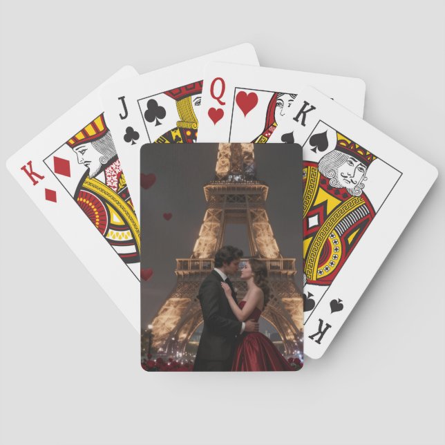 Parisian Valentines Day Casinokort (Baksidan)