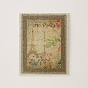 Parisian vintage med det Eiffel torn Pussel