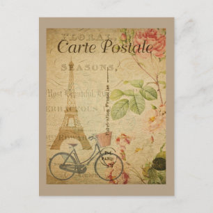 Parisian vintage med det Eiffel torn Vykort