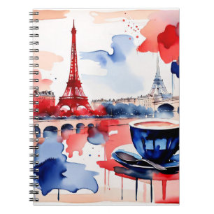 Parisian Watercolor Reverie Anteckningsbok