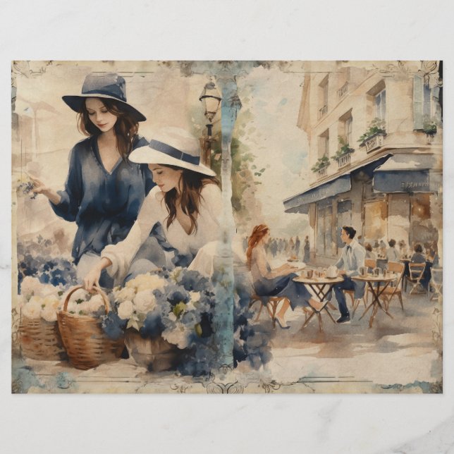 Parisienne Streets Junk Journal Page (Framsida)