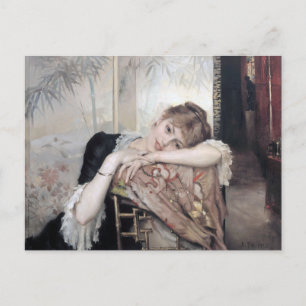 Parisiennen av Albert Edelfelt 1883 Vykort