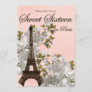 Parisinbjudningar till Sweet sixteen Inbjudningar