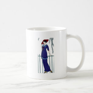 Parisisk artikel deco 1920-talet mode dam kaffemugg